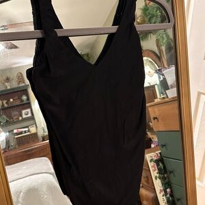 Aerie Smooth Black V-Neck Top
